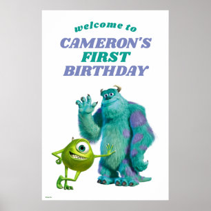 Monsters Inc. 1st Birthday Poster