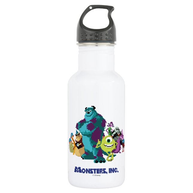 Monsters Inc 8Bit Mike, Sully, and the Gang 532 Ml Water Bottle (Front)