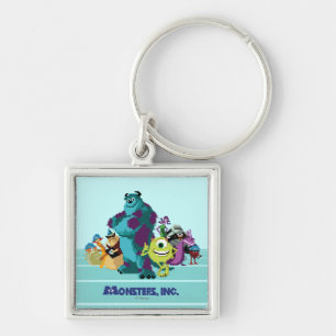 Monsters Inc 8Bit Mike, Sully, and the Gang Keychain