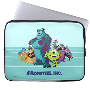 Monsters Inc 8Bit Mike, Sully, and the Gang Laptop Sleeve