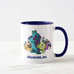 Monsters Inc 8Bit Mike, Sully, and the Gang Mug