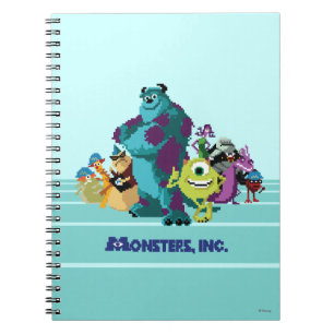 Monsters Inc 8Bit Mike, Sully, and the Gang Notebook