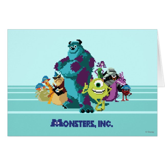 Monsters Inc 8Bit Mike, Sully, et Gang (Devant horizontal)