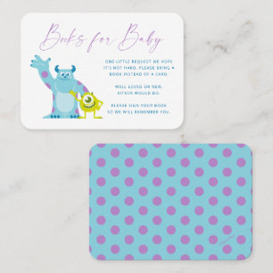 Monsters Inc. Baby Shower   Books for Baby Place Card