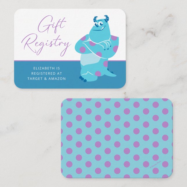 Monsters Inc. Baby Shower | Gift Registry Place Card (Front/Back)