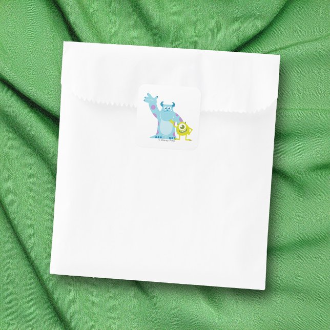 Monsters Inc. Baby Shower Square Sticker (Sticker on treat bag)