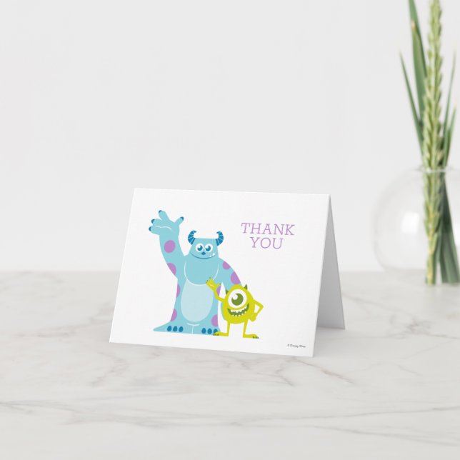 Monsters Inc. Baby Shower Thank You Card (Front)