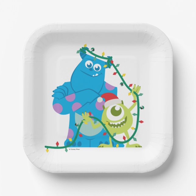 Monsters Inc. | Christmas - Sulley & Mike Paper Plate (Front)