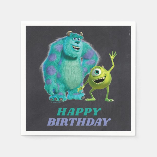 Monsters Inc. Happy Birthday Napkin (Front)