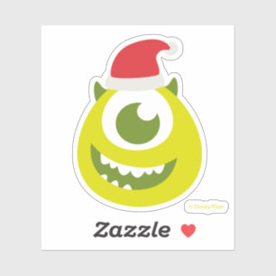 Monsters Inc.   Mike in Santa Hat