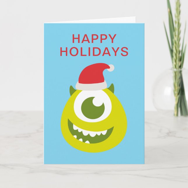 Monsters Inc. | Mike in Santa Hat Card (Front)