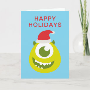 Monsters Inc.   Mike in Santa Hat Card