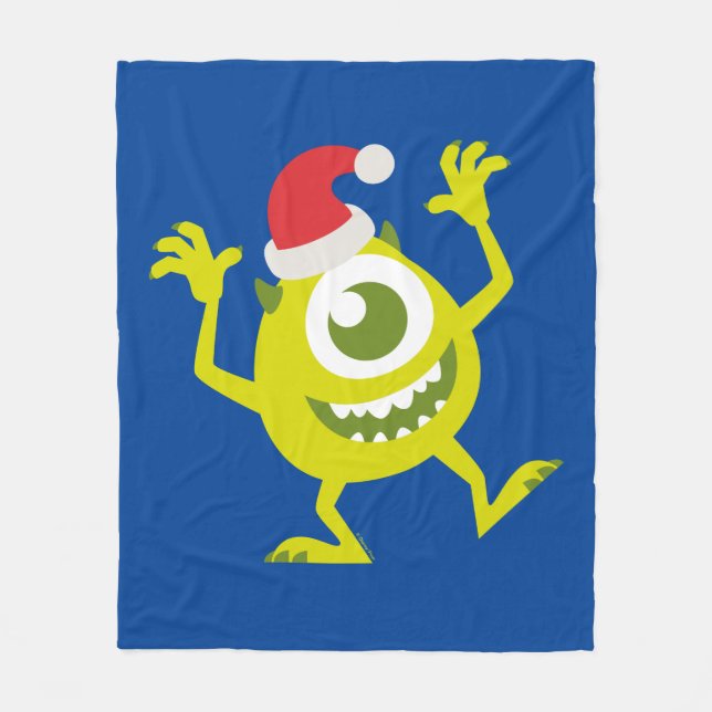 Monsters Inc. | Mike Santa Claus Dance Fleece Blanket (Front)