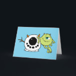 Monsters Inc. | Mike & Snowman Card<br><div class="desc">Check out this fun Monsters,  Inc. Christmas design featuring Mike.</div>