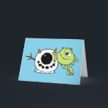 Monsters Inc. | Mike & Snowman Card<br><div class="desc">Check out this fun Monsters,  Inc. Christmas design featuring Mike.</div>