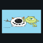 Monsters Inc. | Mike & Snowman Sticker<br><div class="desc">Check out this fun Monsters,  Inc. Christmas design featuring Mike.</div>