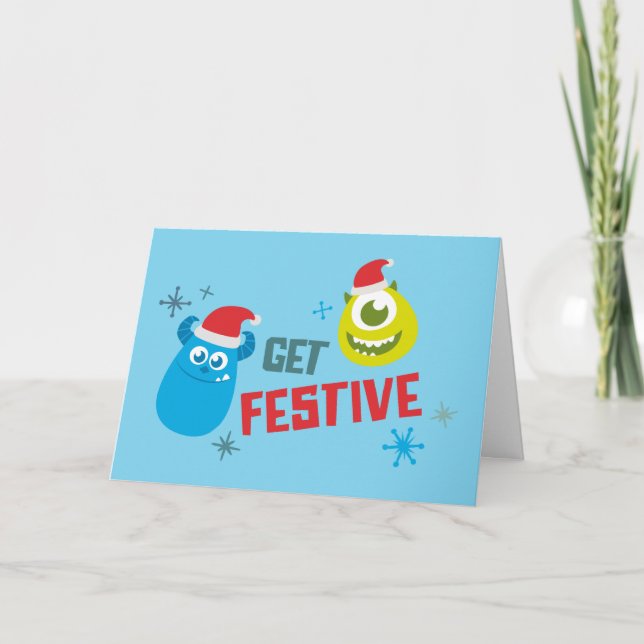 Monsters Inc. | Mike & Sulley Get Festive Card (Front)