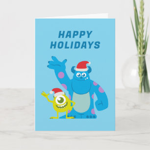 Monsters Inc.   Mike & Sulley Santa Claus Wave Card