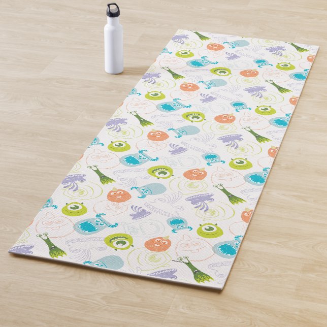 Monsters Inc. Sketch Pattern Yoga Mat (In Situ)