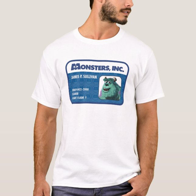 Monsters Inc. Sulley ID card T-Shirt (Front)