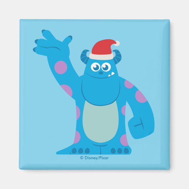 Monsters Inc. | Sulley Santa Hat Wave Magnet (Front)