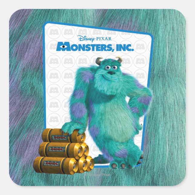 Monsters, Inc. Sulley Square Sticker (Front)