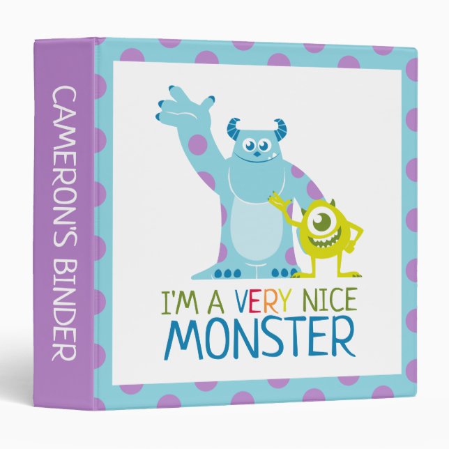 Monsters Inc. Very Nice Monster Binder (Front/Spine)