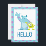 Monsters Inc. Very Nice Monster Postcard<br><div class="desc">Check out this adorable Sulley and Mike graphic!</div>