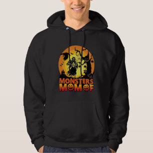 Monsters Mom Halloween Monster Ghost Skeleton Spoo Hoodie