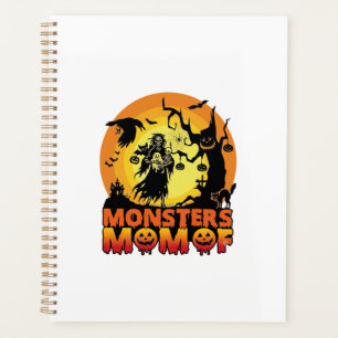 Monsters Mom Halloween Monster Ghost Skeleton Spoo Planner