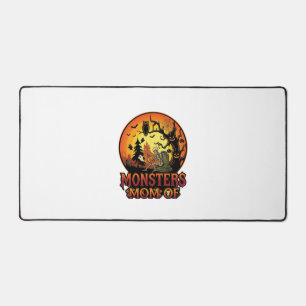 Monsters Mom Halloween Skeleton Pumpkin Owl Spooky Desk Mat