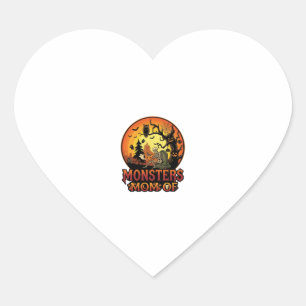 Monsters Mom Halloween Skeleton Pumpkin Owl Spooky Heart Sticker