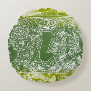 Monsters of Aberlamno Round Pillow