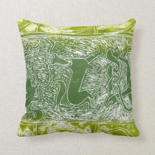 Monsters of Aberlamno Throw Pillow