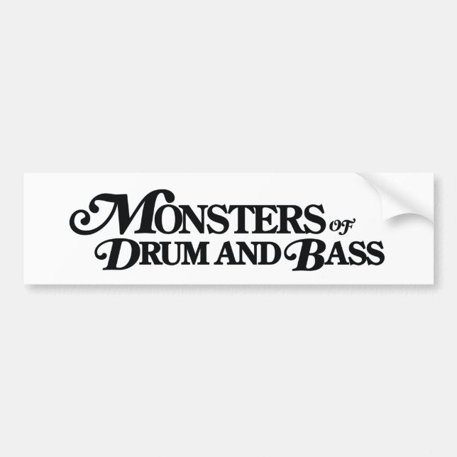 Monsters of Drum and Bass Bump Sticker (Front)