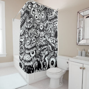 monsters pattern ugly abstract spooky scary creepy