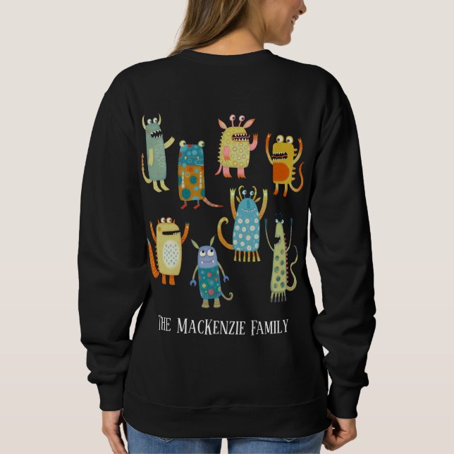 Monsters Personalized Fun Sweatshirt (Back)