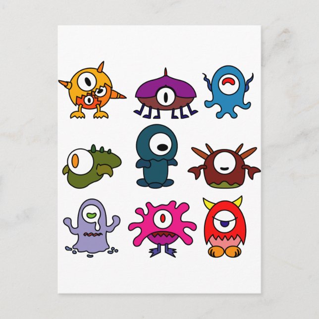 Monsters Postcard (Front)