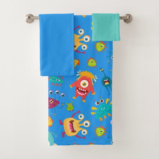 Monsters Time Bath Towel Set (Insitu)