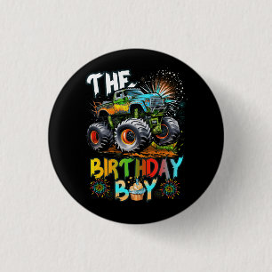 Monsters Truck Jam Family Matching The Birthday Bo 1 Inch Round Button