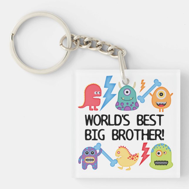 Monsters World Best Big Brother Keychain (Front)