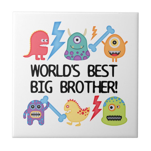 Monsters World Best Big Brother Tile (Front)