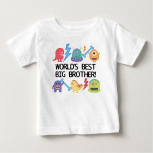 Monsters World's Best Big Brother Baby T-Shirt