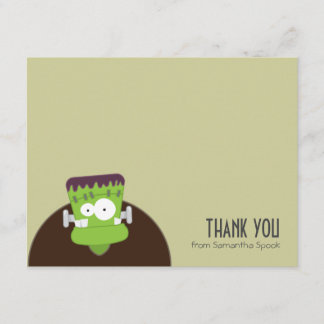 Monstre de Frankenstein | Cartes plates de remerci
