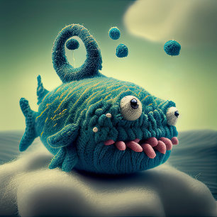 Monstre de laine rond Coussins