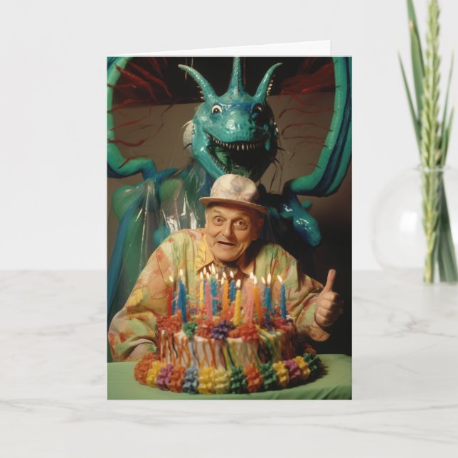 Monstre d'une carte d'anniversaire de fête (Devant)