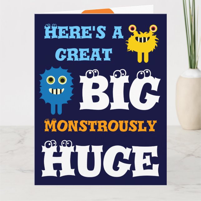 Monstre énormes carte du joyeux anniversaire (Devant)