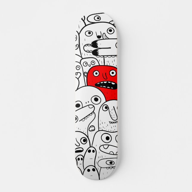Monstres Doodle Skateboard (Devant)