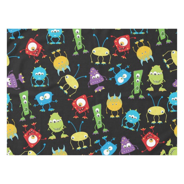 Monstres drôles sur la nappe noire (Devant (Horizontal))