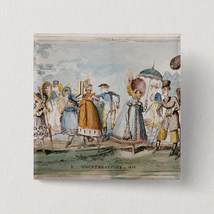 Monstrosities of 1818 2 inch square button